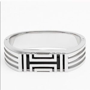 Tory Burch for Fitbit Metal Silver Hinged Bracelet